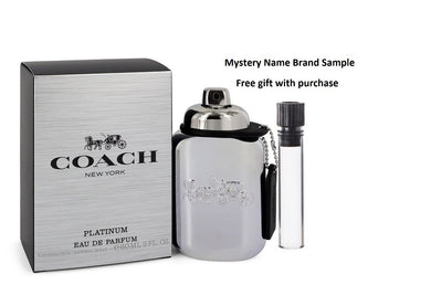 Coach Platinum by Coach Eau De Parfum Spray 2 oz And a Mystery Name brand sample vile