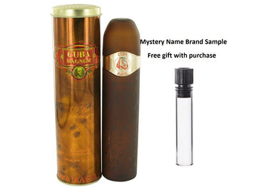 Cuba Magnum Red by Fragluxe Eau De Toilette Spray 4.3 oz And a Mystery Name brand sample vile