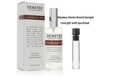 Demeter Fresh Brewed Coffee by Demeter Cologne Spray (Unisex) 4 oz And a Mystery Name brand sample vile