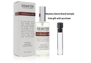 Demeter Fresh Brewed Coffee by Demeter Cologne Spray (Unisex) 4 oz And a Mystery Name brand sample vile