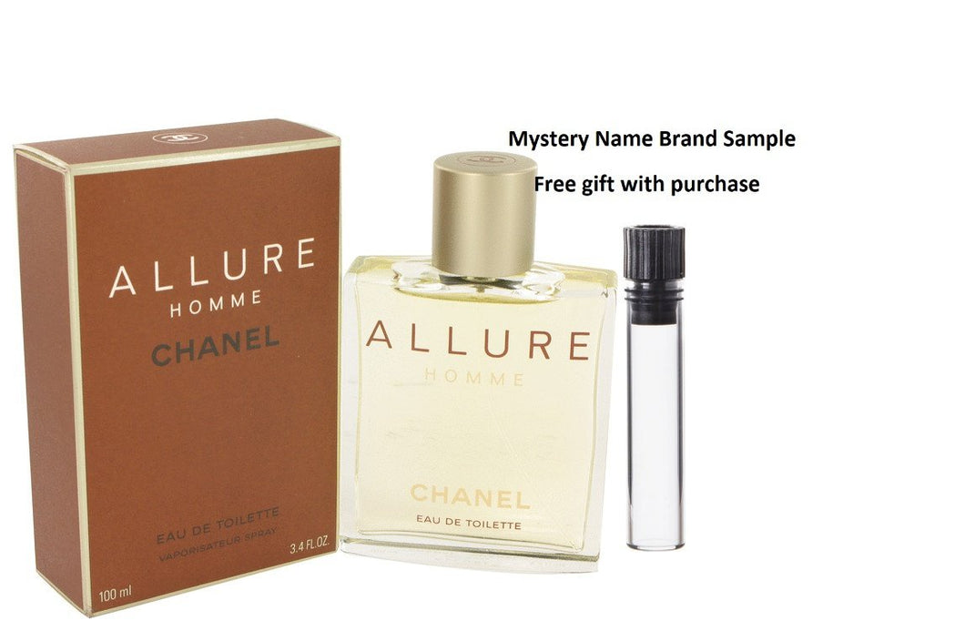 ALLURE by Chanel Eau De Toilette Spray 3.4 oz And a Mystery Name brand sample vile
