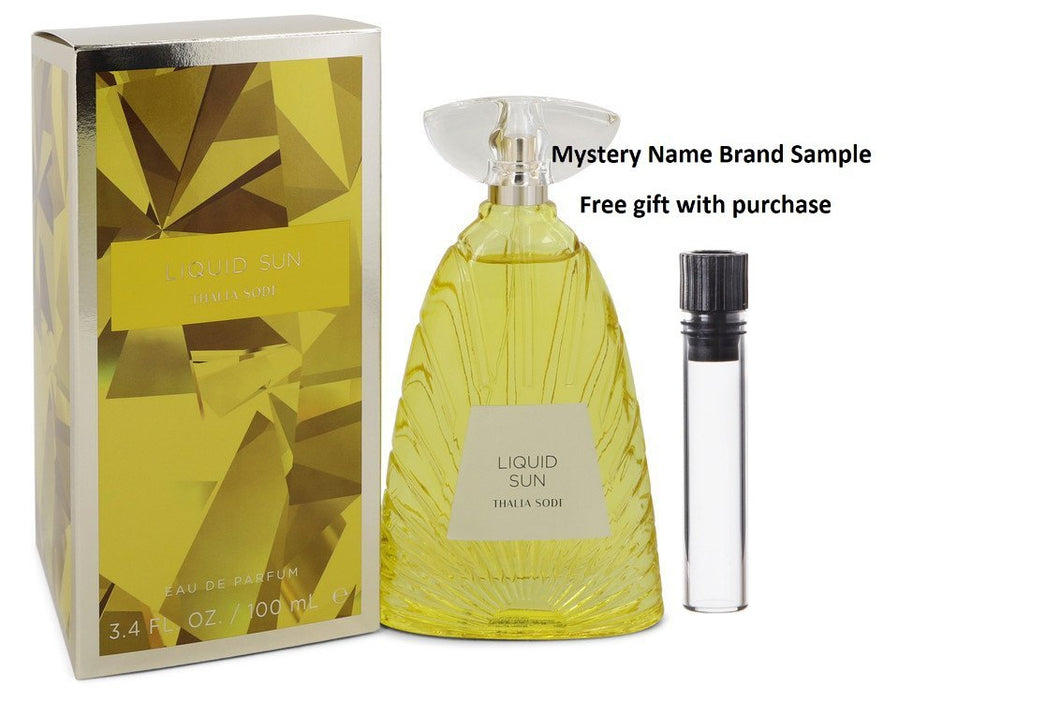 Liquid Sun by Thalia Sodi Eau De Parfum Spray 3.4 oz And a Mystery Name brand sample vile
