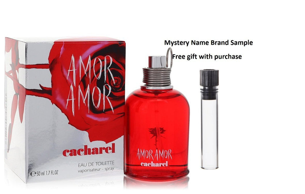 Amor Amor by Cacharel Eau De Toilette Spray 1.7 oz And a Mystery Name brand sample vile