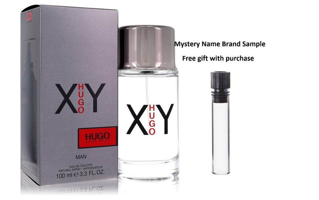 Hugo XY by Hugo Boss Eau De Toilette Spray 3.4 oz And a Mystery Name brand sample vile