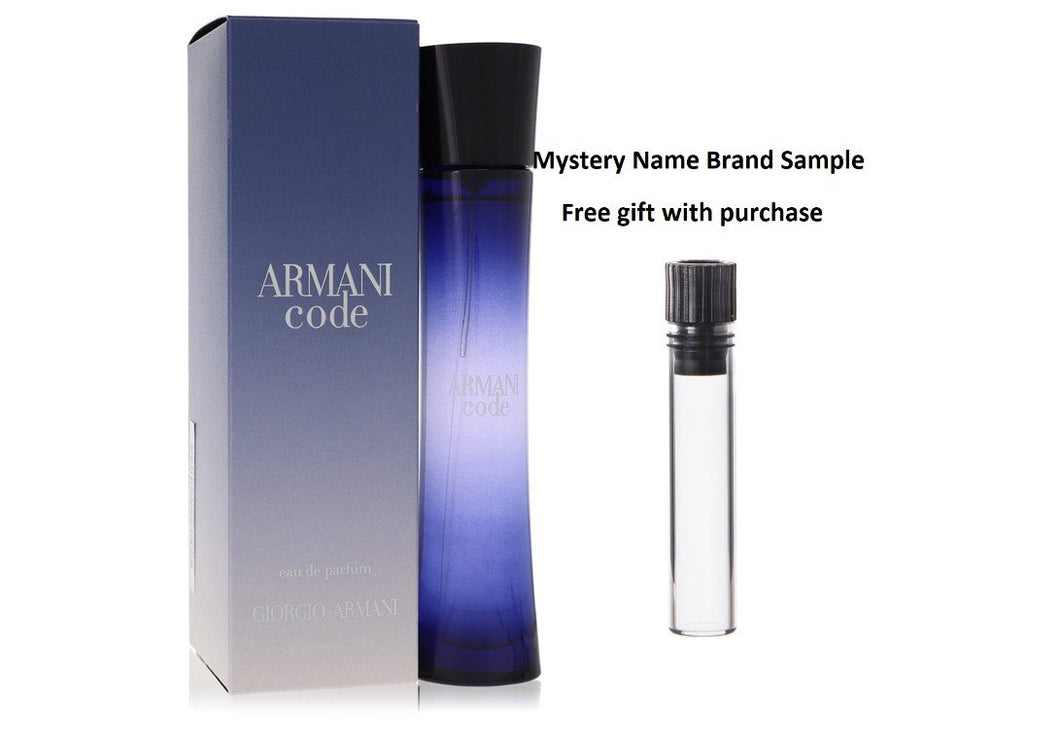 Armani Code by Giorgio Armani Eau De Parfum Spray 1.7 oz And a Mystery Name brand sample vile