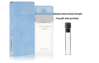 Light Blue by Dolce & Gabbana Eau De Toilette Spray .8 oz And a Mystery Name brand sample vile