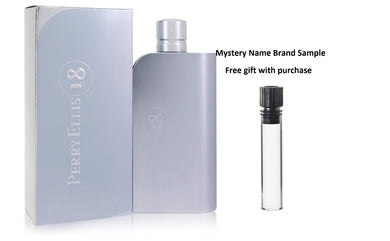 Perry Ellis 18 by Perry Ellis Eau De Toilette Spray 3.4 oz And a Mystery Name brand sample vile
