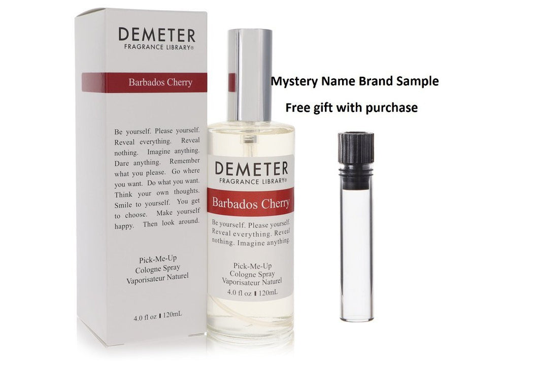 Demeter Barbados Cherry by Demeter Cologne Spray 4 oz And a Mystery Name brand sample vile