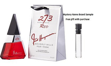 FRED HAYMAN 273 RED by Fred Hayman EAU DE PARFUM SPRAY 2.5 OZ for WOMEN And a Mystery Name brand sample vile