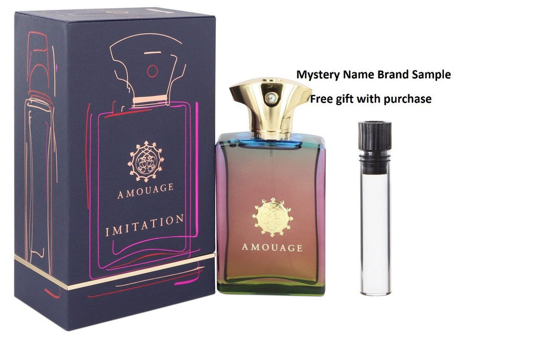 Amouage Imitation by Amouage Eau De Parfum Spray 3.4 oz And a Mystery Name brand sample vile