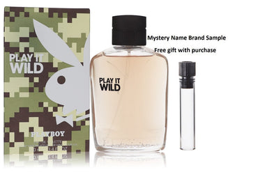 Playboy Play It Wild by Playboy Eau De Toilette Spray 3.4 oz And a Mystery Name brand sample vile