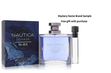 Nautica Voyage N-83 by Nautica Eau De Toilette Spray 3.4 oz And a Mystery Name brand sample vile