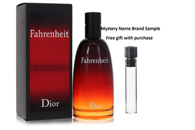 FAHRENHEIT by Christian Dior Eau De Toilette Spray 3.4 oz And a Mystery Name brand sample vile
