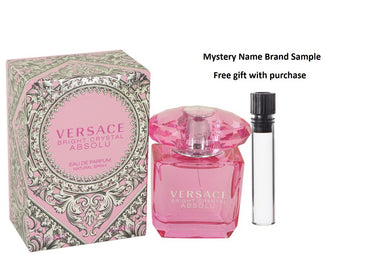 Bright Crystal Absolu by Versace Eau De Parfum Spray 1 oz And a Mystery Name brand sample vile