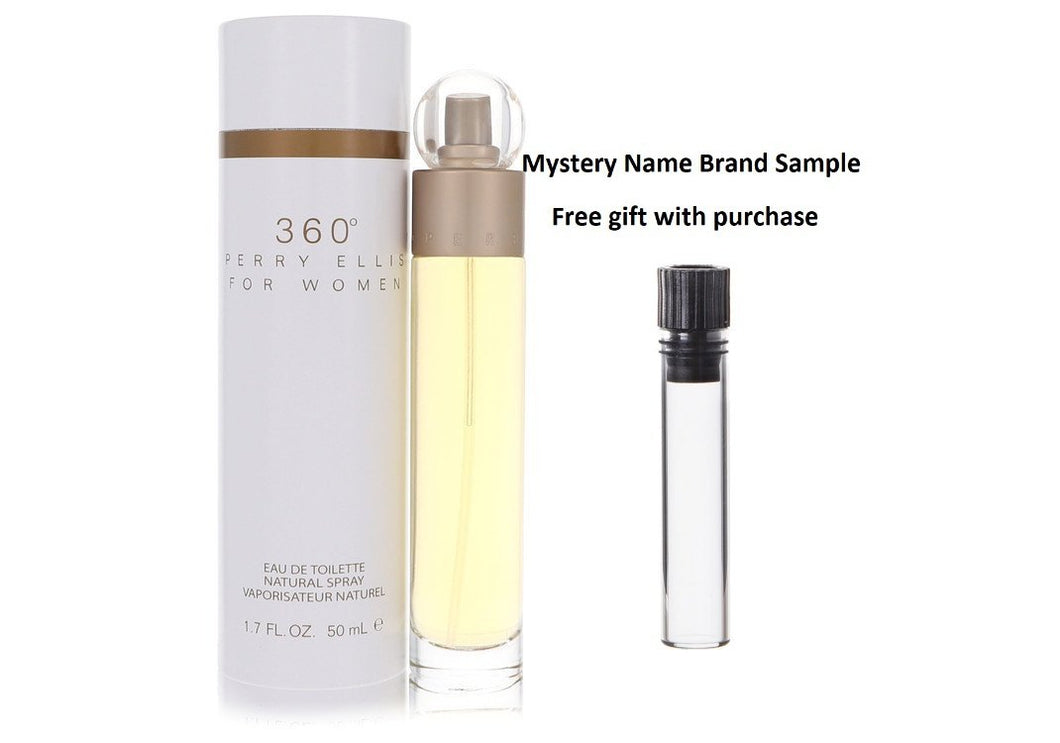 perry ellis 360 by Perry Ellis Eau De Toilette Spray 1.7 oz And a Mystery Name brand sample vile