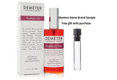 Demeter Raspberry Jam by Demeter Cologne Spray (Unisex) 4 oz And a Mystery Name brand sample vile