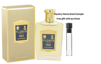 Floris Soulle Ambar by Floris Eau De Toilette Spray 3.4 oz And a Mystery Name brand sample vile