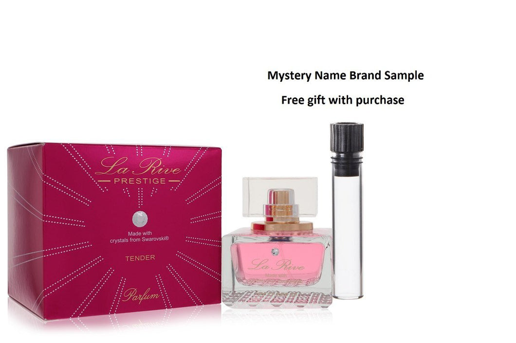 La Rive Prestige Tender by La Rive Eau De Parfum Spray 2.5 oz And a Mystery Name brand sample vile