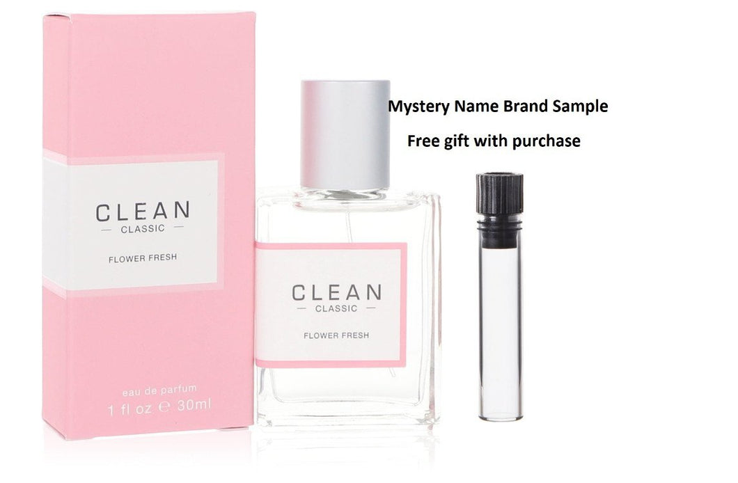 Clean Flower Fresh by Clean Eau De Parfum Spray 1 oz And a Mystery Name brand sample vile