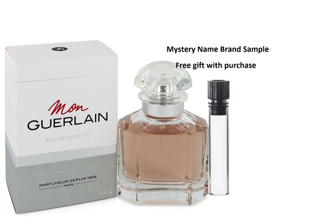 Mon Guerlain by Guerlain Eau De Toilette Spray 1.6 oz  And a Mystery Name brand sample vile