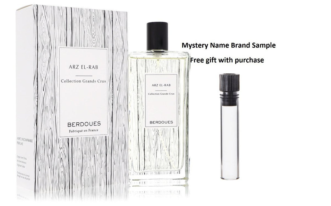 Arz El-Rab by Berdoues Eau De Parfum Spray 3.38 oz And a Mystery Name brand sample vile
