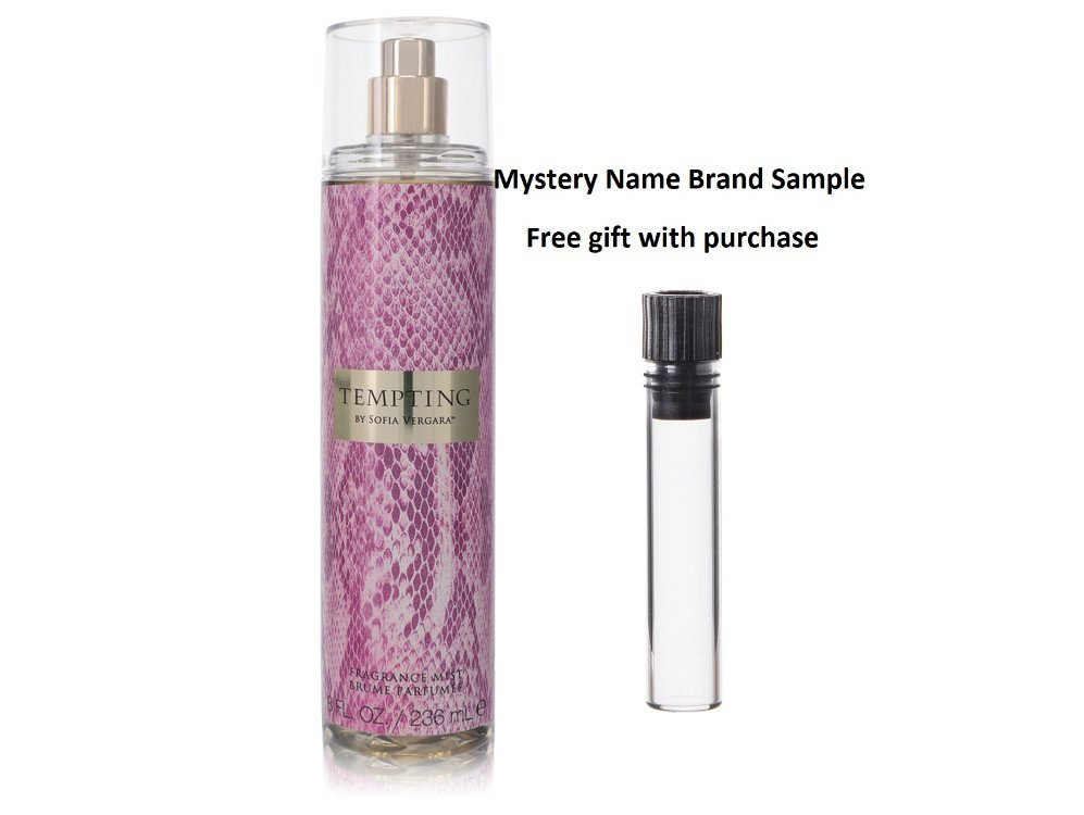 Sofia Vergara Tempting by Sofia Vergara Body Mist 8 oz And a Mystery Name brand sample vile