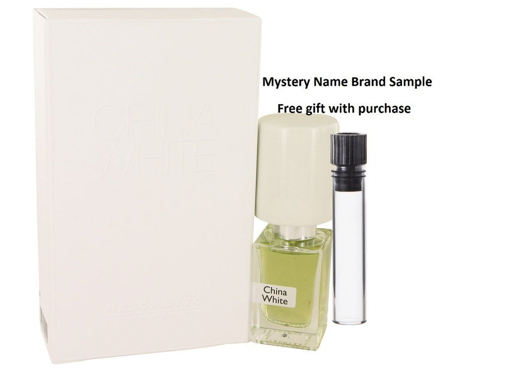 Nasomatto China White by Nasomatto Extrait de parfum (Pure Perfume) 1 oz And a Mystery Name brand sample vile