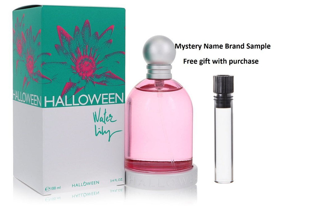 Halloween Water Lilly by Jesus Del Pozo Eau De Toilette Spray 3.4 oz And a Mystery Name brand sample vile