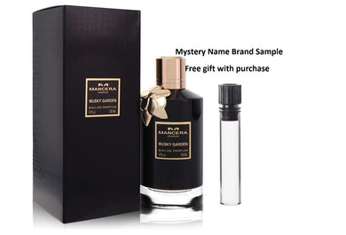 Mancera Musky Garden by Mancera Eau De Parfum Spray 4 oz And a Mystery Name brand sample vile
