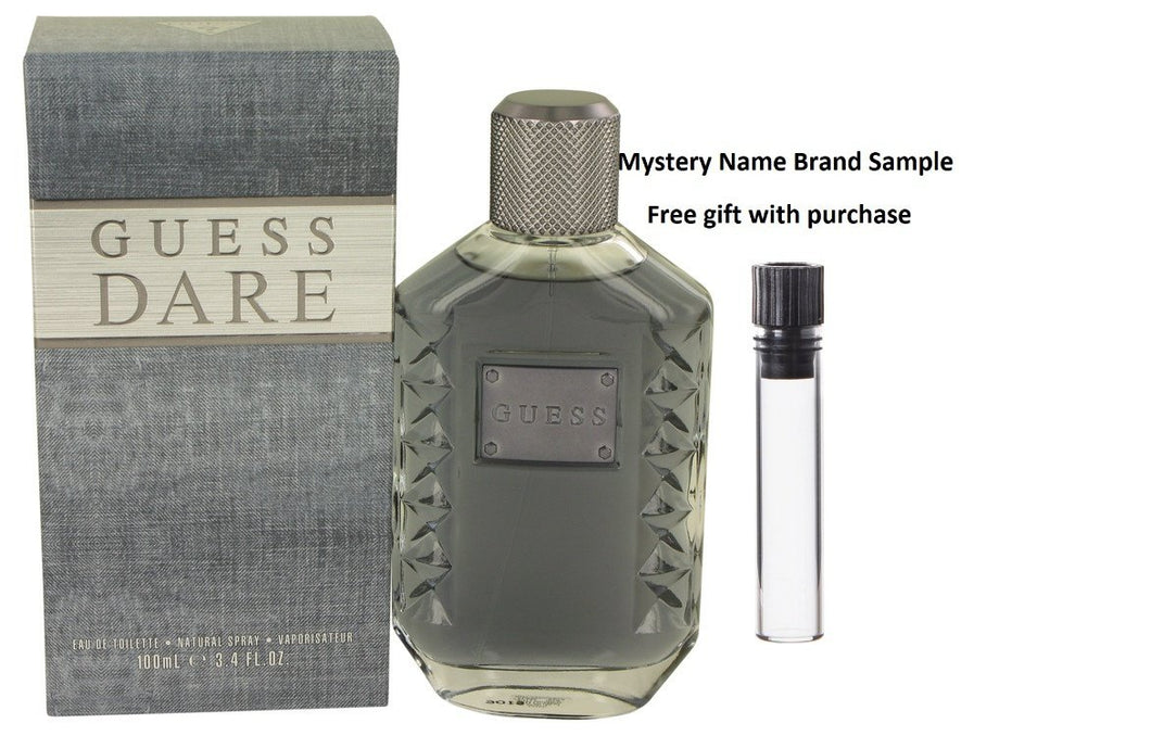 Guess Dare by Guess Eau De Toilette Spray 3.4 oz And a Mystery Name brand sample vile