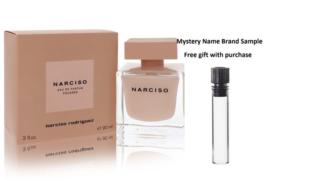 Narciso Poudree by Narciso Rodriguez Eau De Parfum Spray 3 oz And a Mystery Name brand sample vile