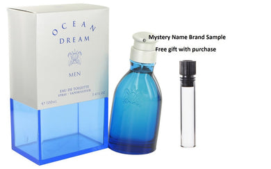 OCEAN DREAM by Designer Parfums ltd Eau De Toilette Spray 3.4 oz And a Mystery Name brand sample vile