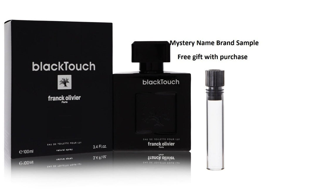 Black Touch by Franck Olivier Eau De Toilette Spray 3.4 oz And a Mystery Name brand sample vile