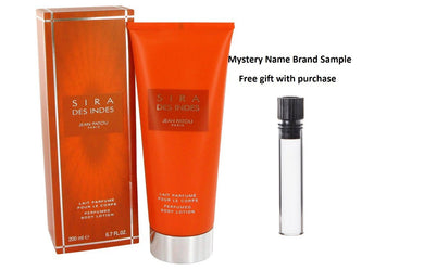 Sira Des Indes by Jean Patou Body Lotion 6.7 oz And a Mystery Name brand sample vile