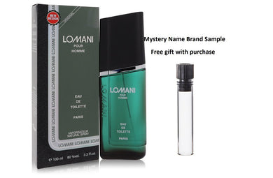 LOMANI by Lomani Eau De Toilette Spray 3.4 oz And a Mystery Name brand sample vile