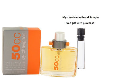 Chevignon 50cc by Chevignon Eau De Toilette Spray 1.66 oz And a Mystery Name brand sample vile