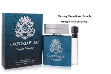 Oxford Bleu by English Laundry Eau De Parfum Spray 3.4 oz And a Mystery Name brand sample vile