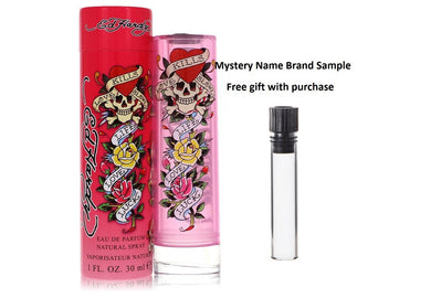Ed Hardy by Christian Audigier Eau De Parfum Spray 1 oz And a Mystery Name brand sample vile