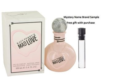 Katy Perry Mad Love by Katy Perry Eau De Parfum Spray 3.4 oz And a Mystery Name brand sample vile