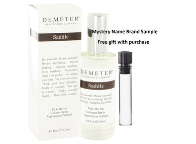 Demeter Saddle by Demeter Cologne Spray 4 oz And a Mystery Name brand sample vile