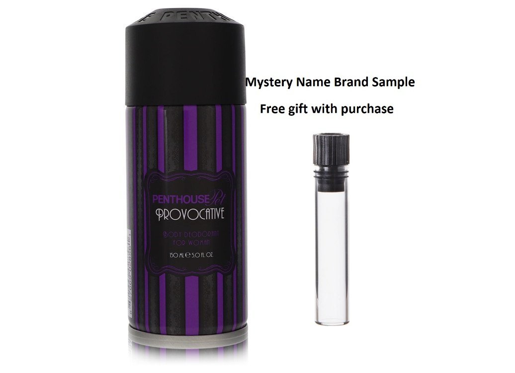 Penthouse Provocative by Penthouse Deodorant Spray 5 oz And a Mystery Name brand sample vile