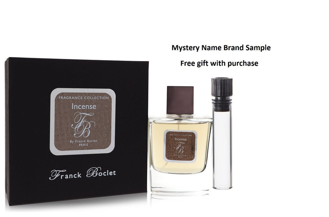 Franck Boclet Incense by Franck Boclet Eau De Parfum Spray 3.4 oz And a Mystery Name brand sample vile