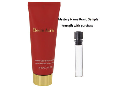 Reem Acra by Reem Acra Body Cream 2.5 oz And a Mystery Name brand sample vile