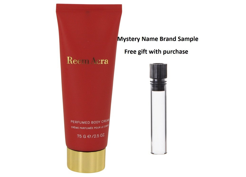 Reem Acra by Reem Acra Body Cream 2.5 oz And a Mystery Name brand sample vile