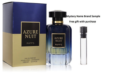 Azure Nuit by Riiffs Eau De Parfum Spray 3.4 oz And a Mystery Name brand sample vile