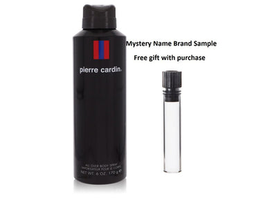 PIERRE CARDIN by Pierre Cardin Body Spray 6 oz And a Mystery Name brand sample vile