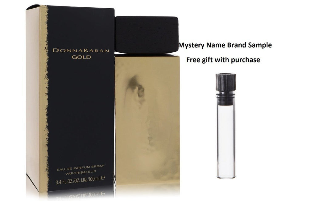 Donna Karan Gold by Donna Karan Eau De Parfum Spray 3.4 oz And a Mystery Name brand sample vile