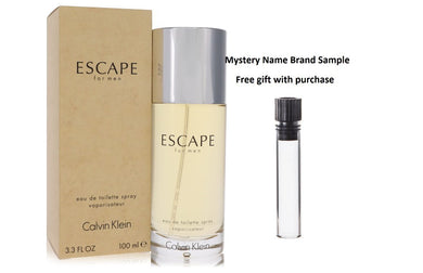 ESCAPE by Calvin Klein Eau De Toilette Spray 3.4 oz And a Mystery Name brand sample vile