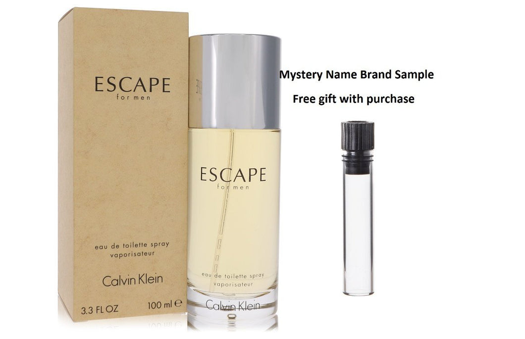 ESCAPE by Calvin Klein Eau De Toilette Spray 3.4 oz And a Mystery Name brand sample vile
