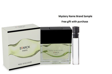 Peau D'ailleurs by Starck Paris Eau De Toilette Spray (Unisex) 1.35 oz And a Mystery Name brand sample vile